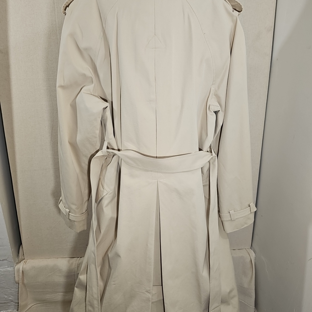 Lauren Ralph Lauren Beige Double-Breasted Trench Coat Vintage XL - Picture 2 of 14